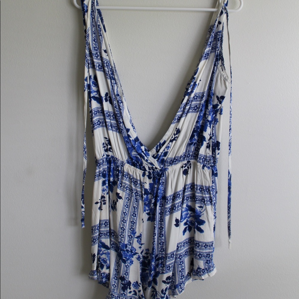 Flower print romper